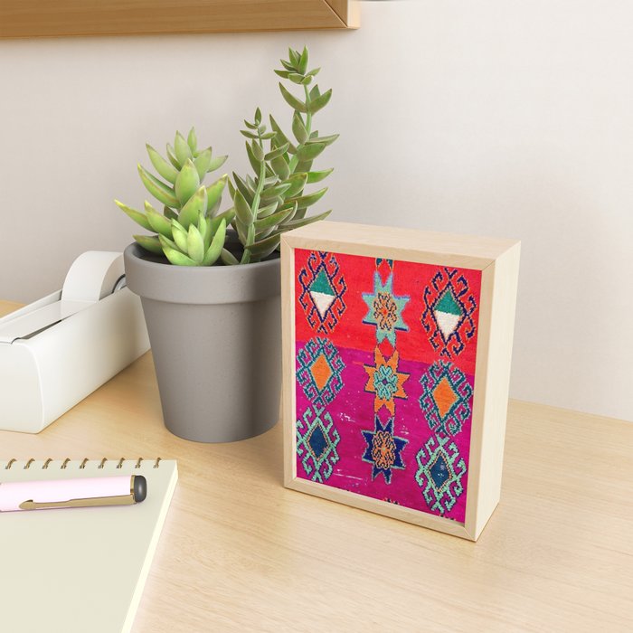 Moroccan Traditional Carpet Artwork Mini Art Print Gallery Image 2