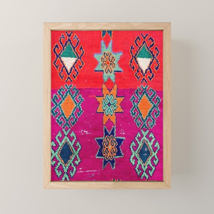 Moroccan Traditional Carpet Artwork Mini Art Print Gallery Image 1