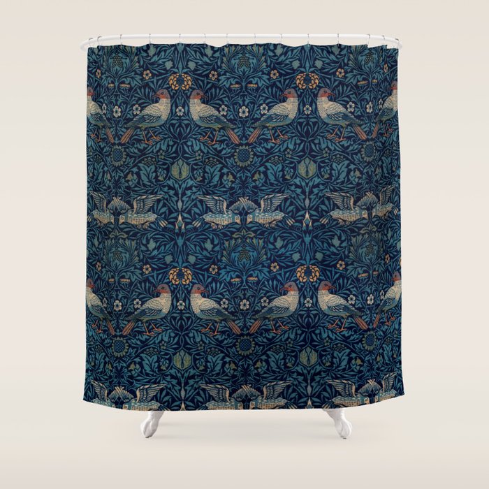 William Morris "Bird" Shower Curtain Gallery Image 1