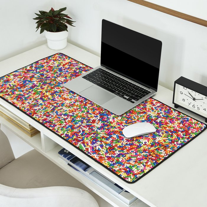 Rainbow Sprinkles Desk Mat Gallery Image 2