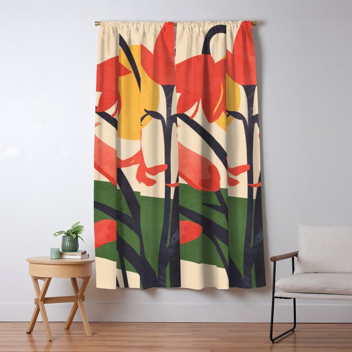 Colorful Bloomscape 2 Window Curtain Gallery Image 5