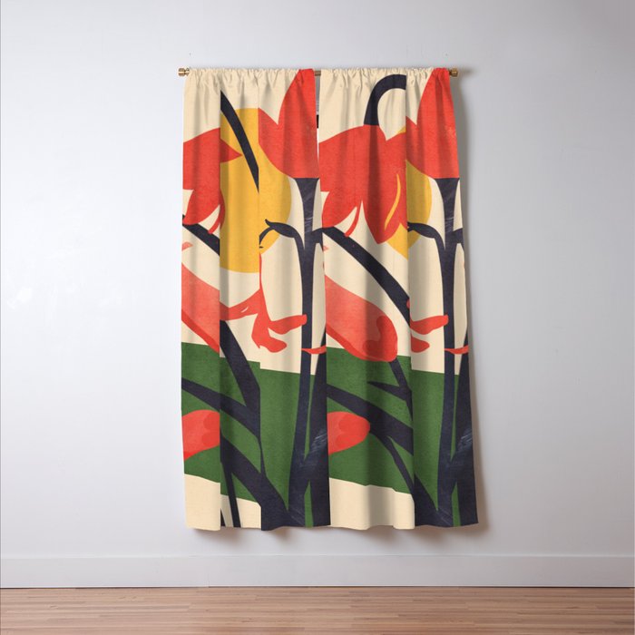 Colorful Bloomscape 2 Window Curtain Gallery Image 3