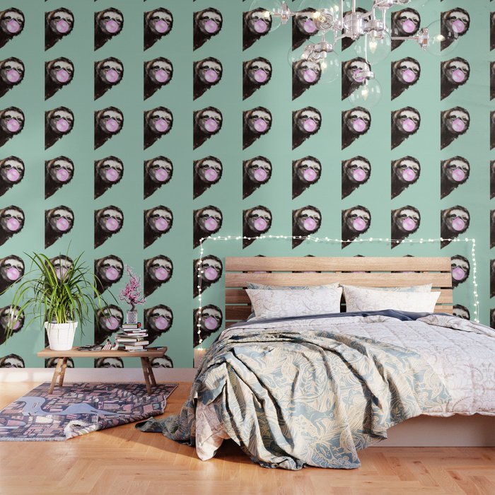 Bubble Gum Sneaky Sloth in Green Wallpaper Gallery Image 1