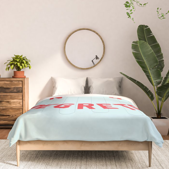 No Regrets | Minimal Typography Comforter Gallery Image 3