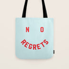 No Regrets | Minimal Typography Tote Bag Gallery Image 1