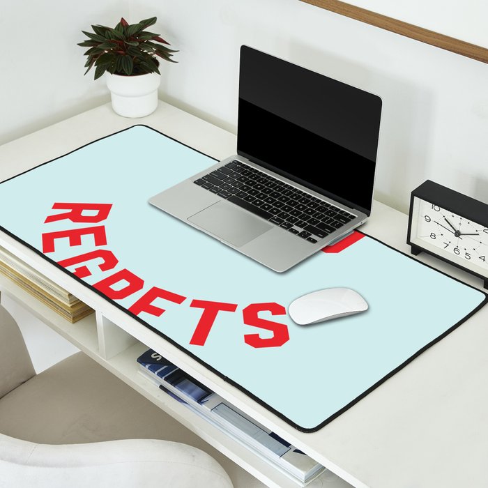 No Regrets | Minimal Typography Desk Mat Gallery Image 2
