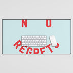 No Regrets | Minimal Typography Desk Mat Gallery Image 1