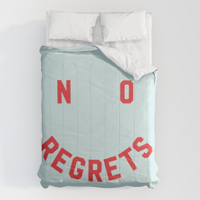 No Regrets | Minimal Typography Comforter Gallery Image 6