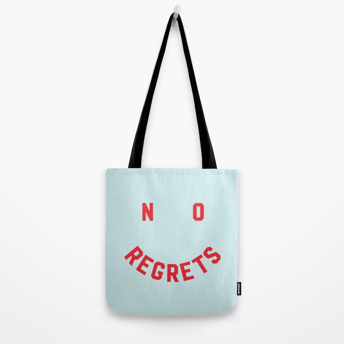 No Regrets | Minimal Typography Tote Bag Gallery Image 2