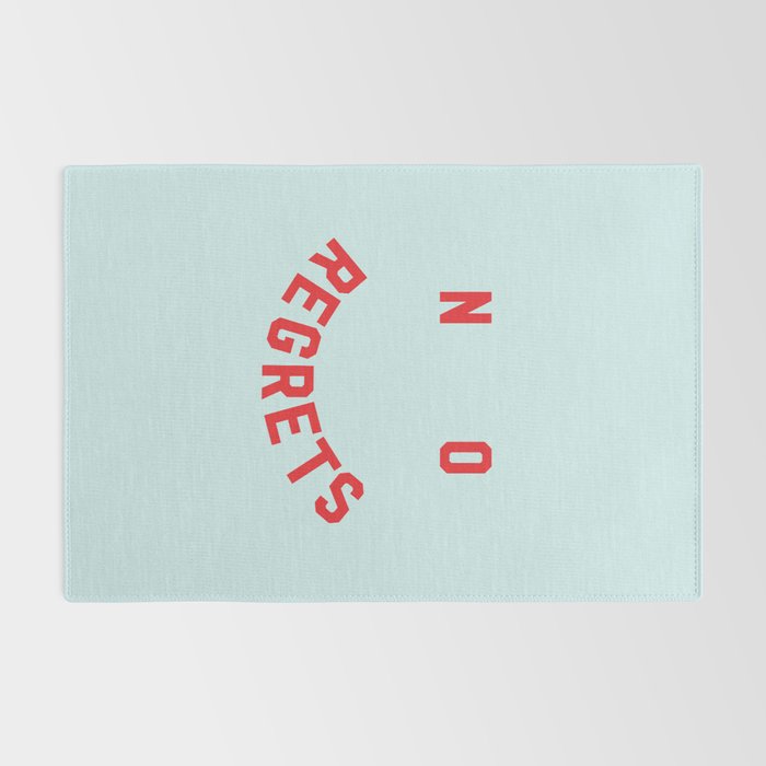 No Regrets | Minimal Typography Rug Gallery Image 2