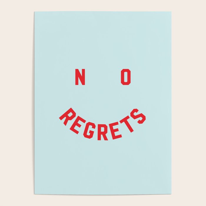 No Regrets | Minimal Typography Poster Gallery Image 4