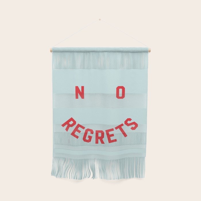 No Regrets | Minimal Typography Wall Hanging Gallery Image 1