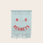 No Regrets | Minimal Typography Wall Hanging Gallery Image 1
