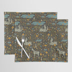 Zebras in Wild Fall Garden Placemat Gallery Image 1