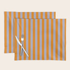 Lilac Clematis and Orange Stripes Placemat Gallery Image 1