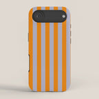 Lilac Clematis and Orange Stripes iPhone Case Gallery Image 2