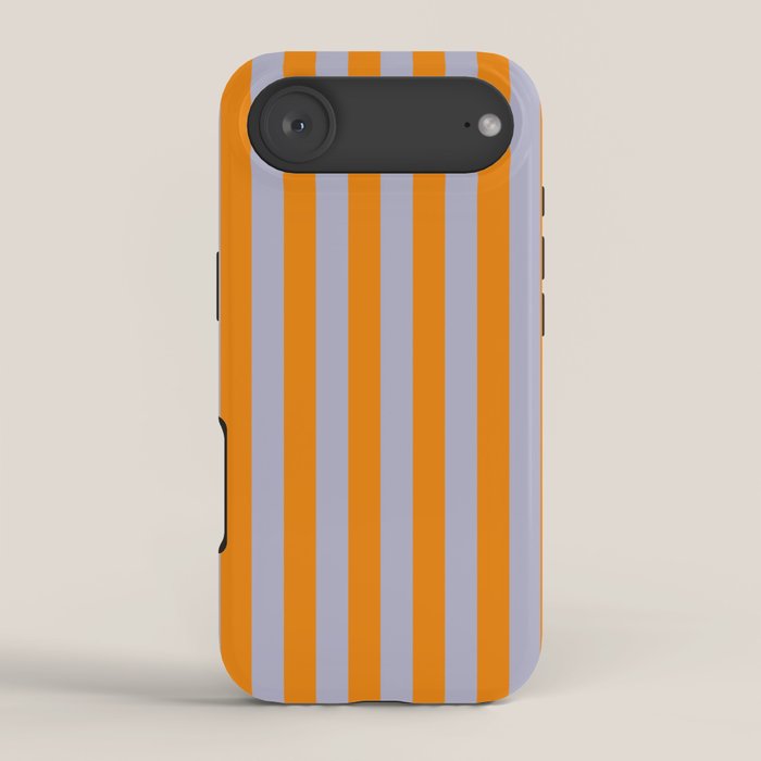 Lilac Clematis and Orange Stripes iPhone Case Gallery Image 2