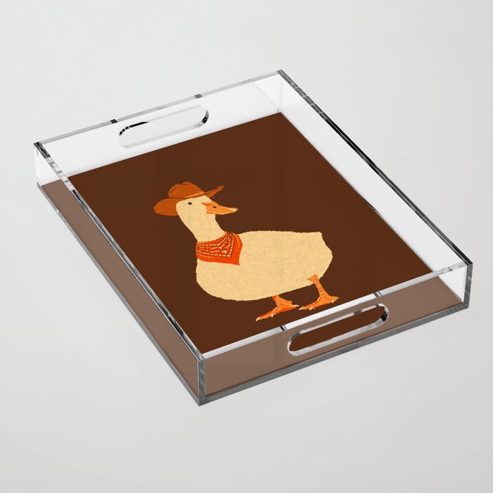 Bo The Cowboy Duck Acrylic Tray Gallery Image 1