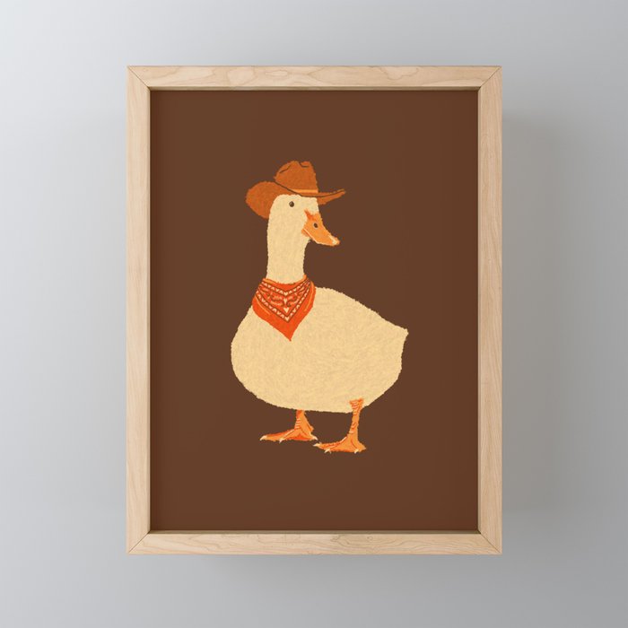 Bo The Cowboy Duck Mini Art Print Gallery Image 1