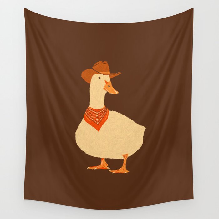 Bo The Cowboy Duck Wall Tapestry Gallery Image 4