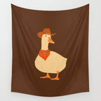 Bo The Cowboy Duck Wall Tapestry Gallery Image 4