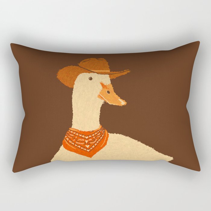 Bo The Cowboy Duck Rectangular Pillow Gallery Image 2