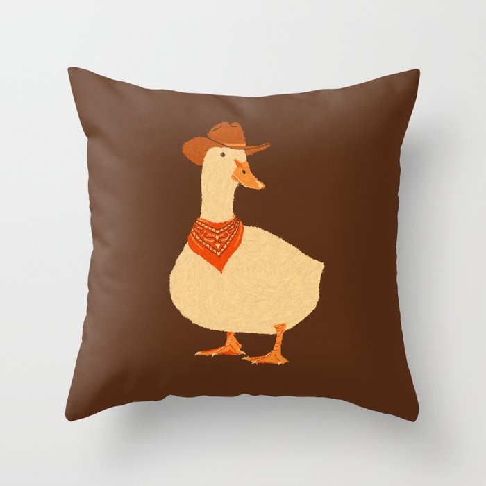 Bo The Cowboy Duck Throw Pillow Gallery Image 6