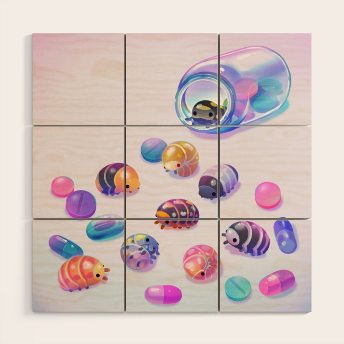 Pill bugs  Wood Wall Art Gallery Image 1
