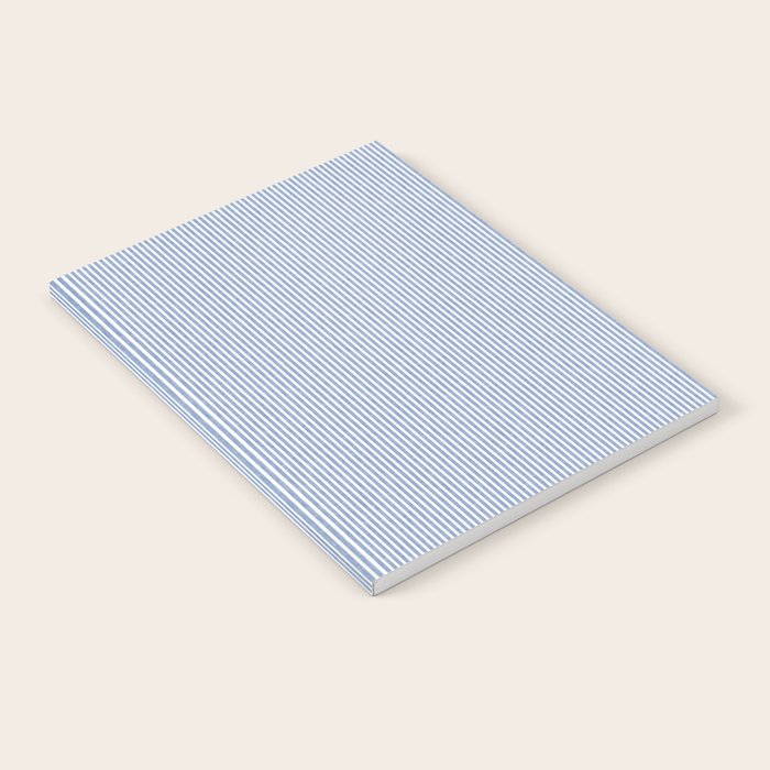 linen textured stripes - coastal blue Notebook Gallery Image 2