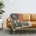 Modern Daisies in Contrast Throw Blanket Gallery Image 1