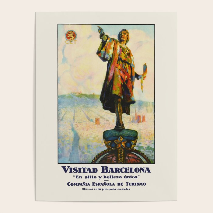 Barcelona Vintage travel poster, 1920s  Poster Gallery Image 1