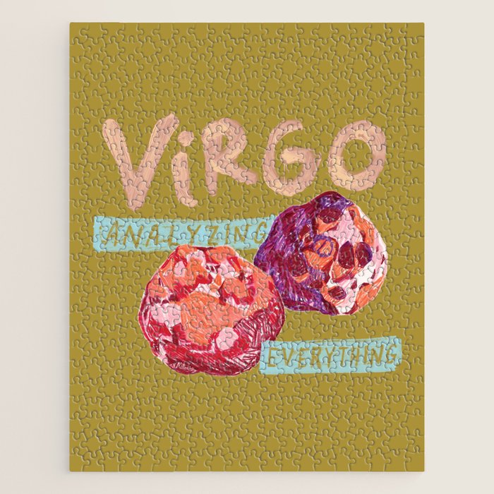 Virgo Perfection in Mustard Yellow | Zodiac Series Jigsaw Puzzle Gallery Image 1
