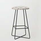 Minimalist Pattern Beige Ivory White Stool Gallery Image 1