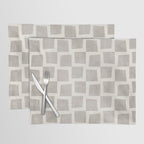 Minimalist Pattern Beige Ivory White Placemat Gallery Image 1