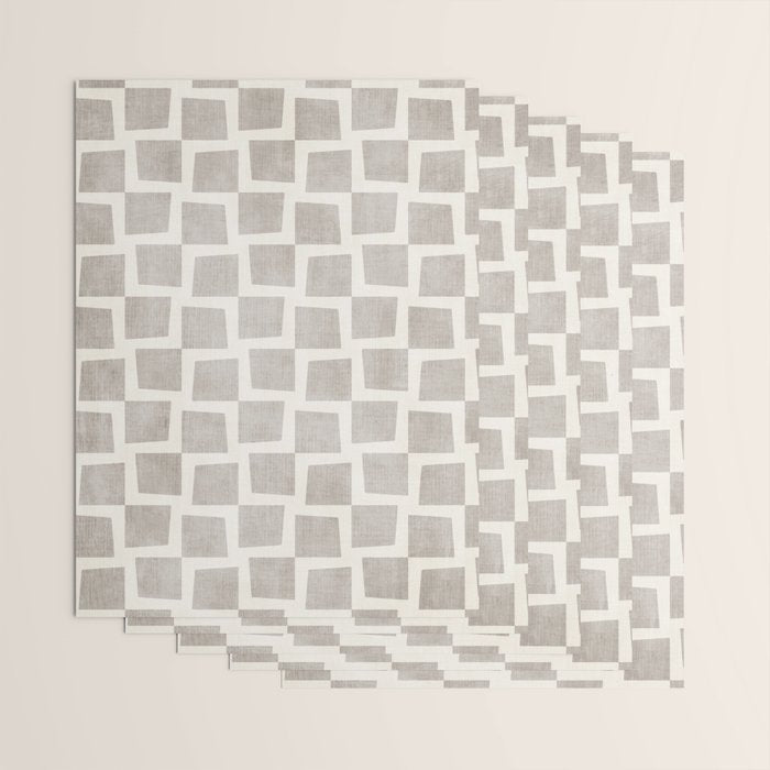 Minimalist Pattern Beige Ivory White Wrapping Paper Gallery Image 3