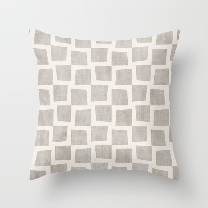 Minimalist Pattern Beige Ivory White Throw Pillow Gallery Image 6