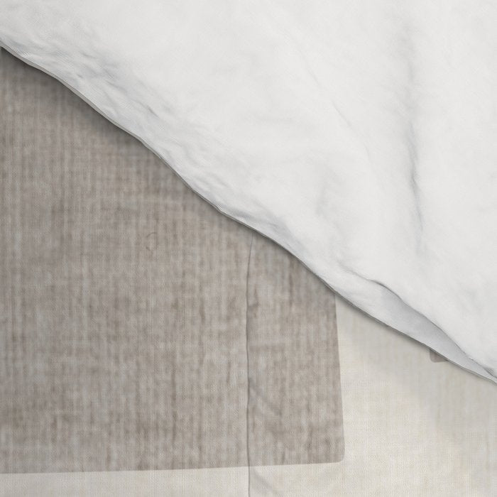 Minimalist Pattern Beige Ivory White Comforter Gallery Image 4
