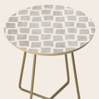 Minimalist Pattern Beige Ivory White Side Table Gallery Image 2