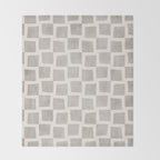 Minimalist Pattern Beige Ivory White Throw Blanket Gallery Image 2
