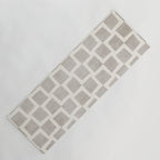 Minimalist Pattern Beige Ivory White Yoga Mat Gallery Image 1