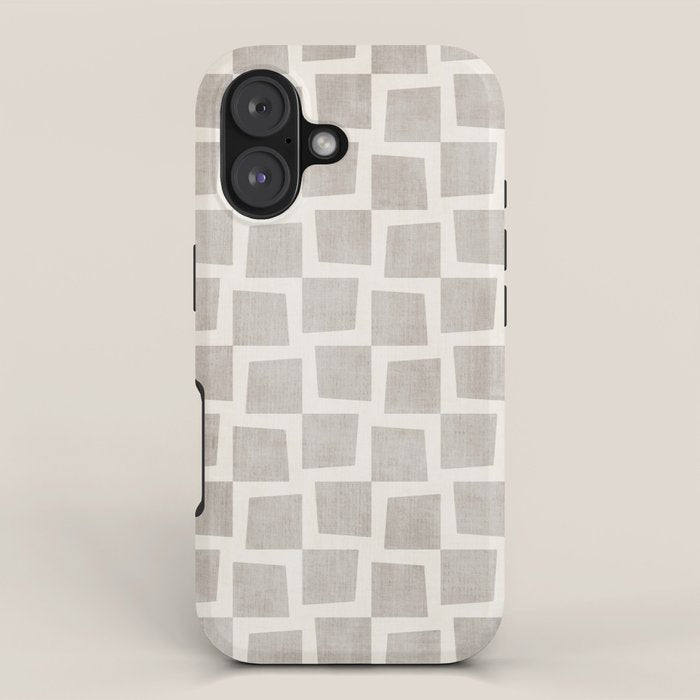 Minimalist Pattern Beige Ivory White iPhone Case Gallery Image 1
