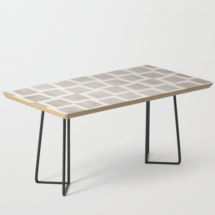 Minimalist Pattern Beige Ivory White Coffee Table Gallery Image 1