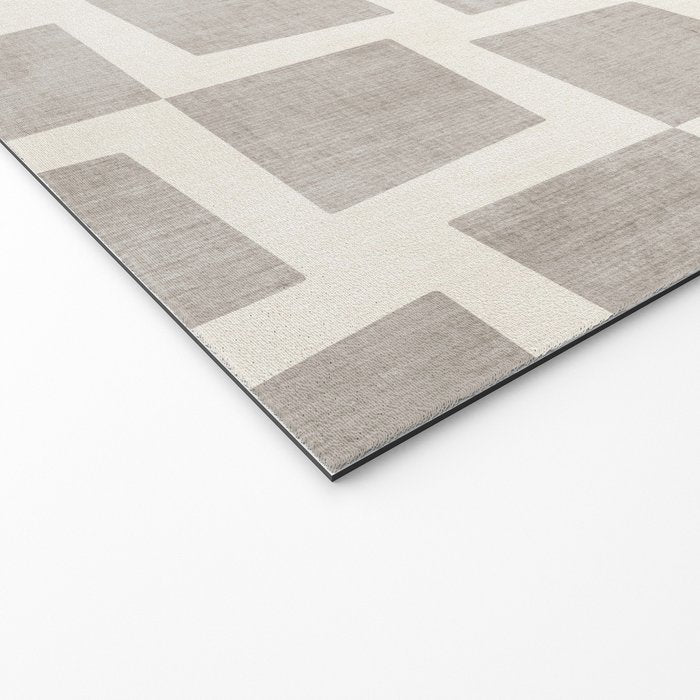 Minimalist Pattern Beige Ivory White Welcome Mat Gallery Image 2
