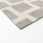 Minimalist Pattern Beige Ivory White Welcome Mat Gallery Image 2