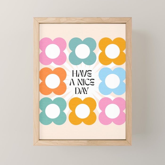 Say it with Flowers - Have a nice day! Mini Art Print Gallery Image 1