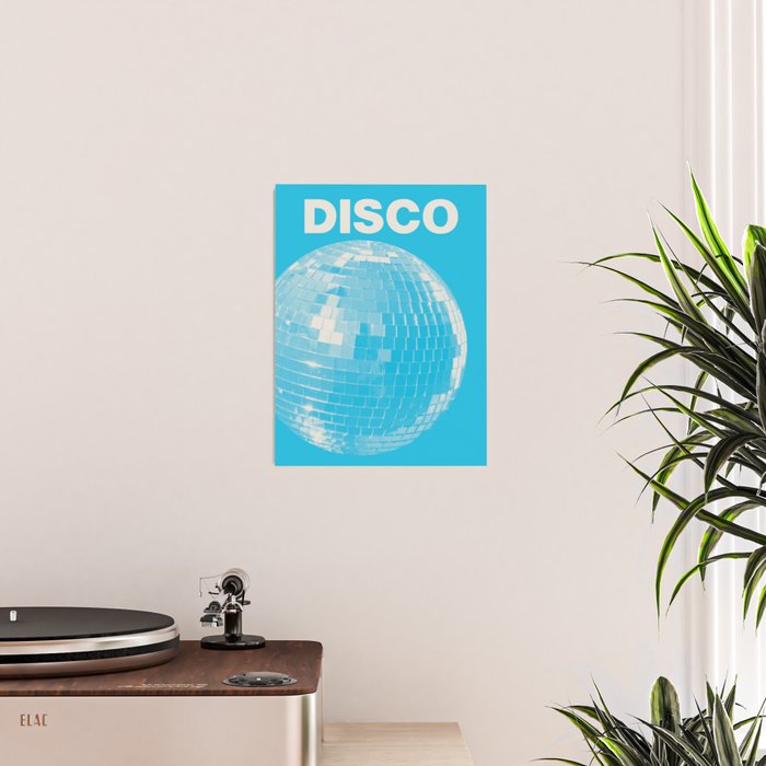 Blue Disco Ball Poster Gallery Image 2