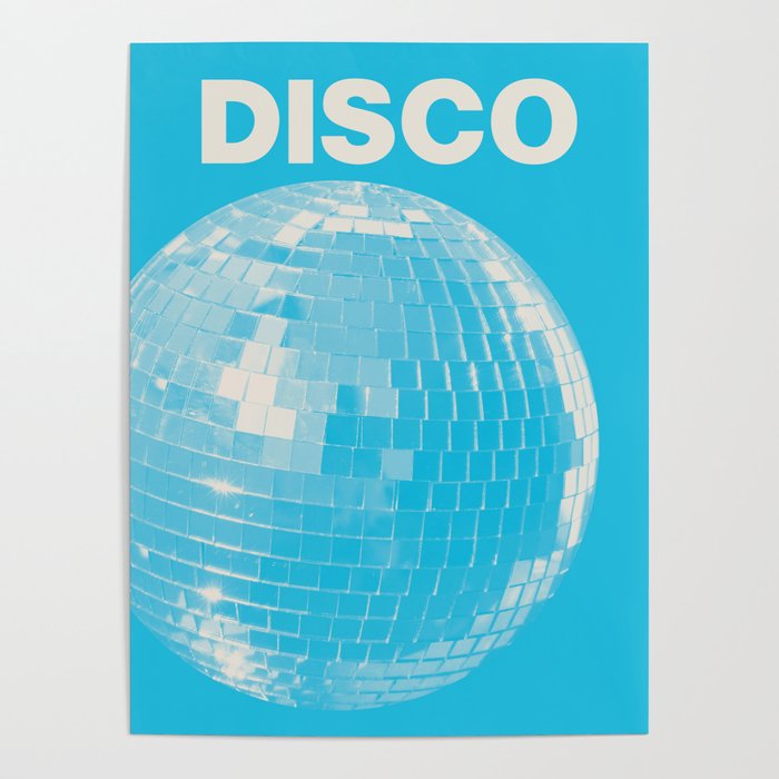 Blue Disco Ball Poster Gallery Image 4