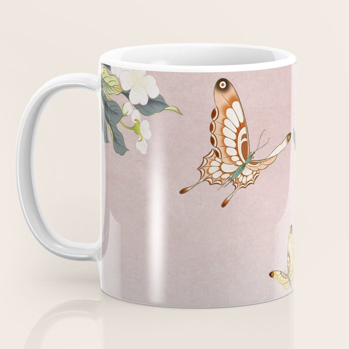 Butterflies and pear blossoms Coffee Mug Gallery Image 3