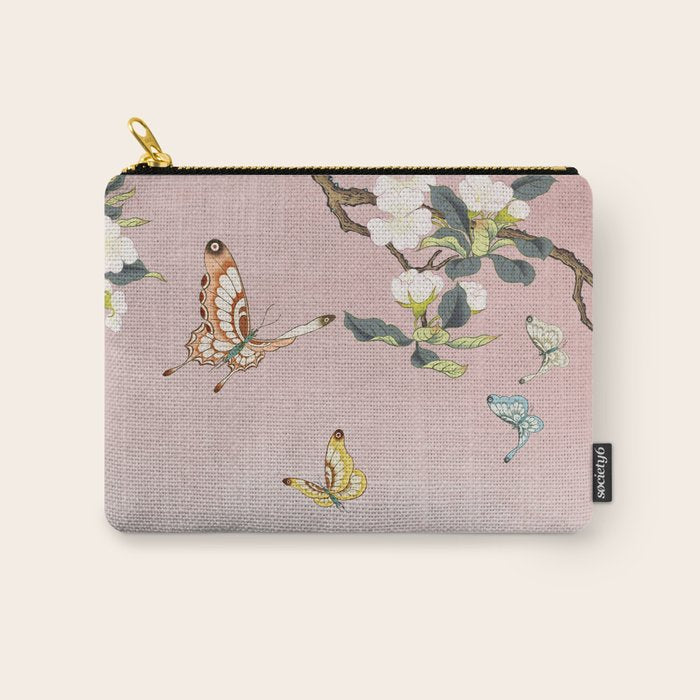 Butterflies and pear blossoms Carry All Pouch Gallery Image 1