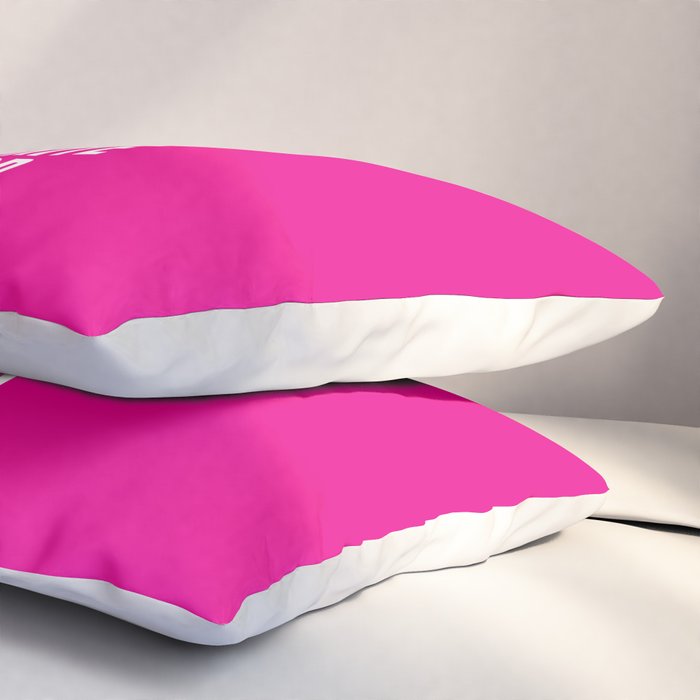 Feminist is My Second Favorite F-Word (Pink) Pillow Sham Gallery Image 3